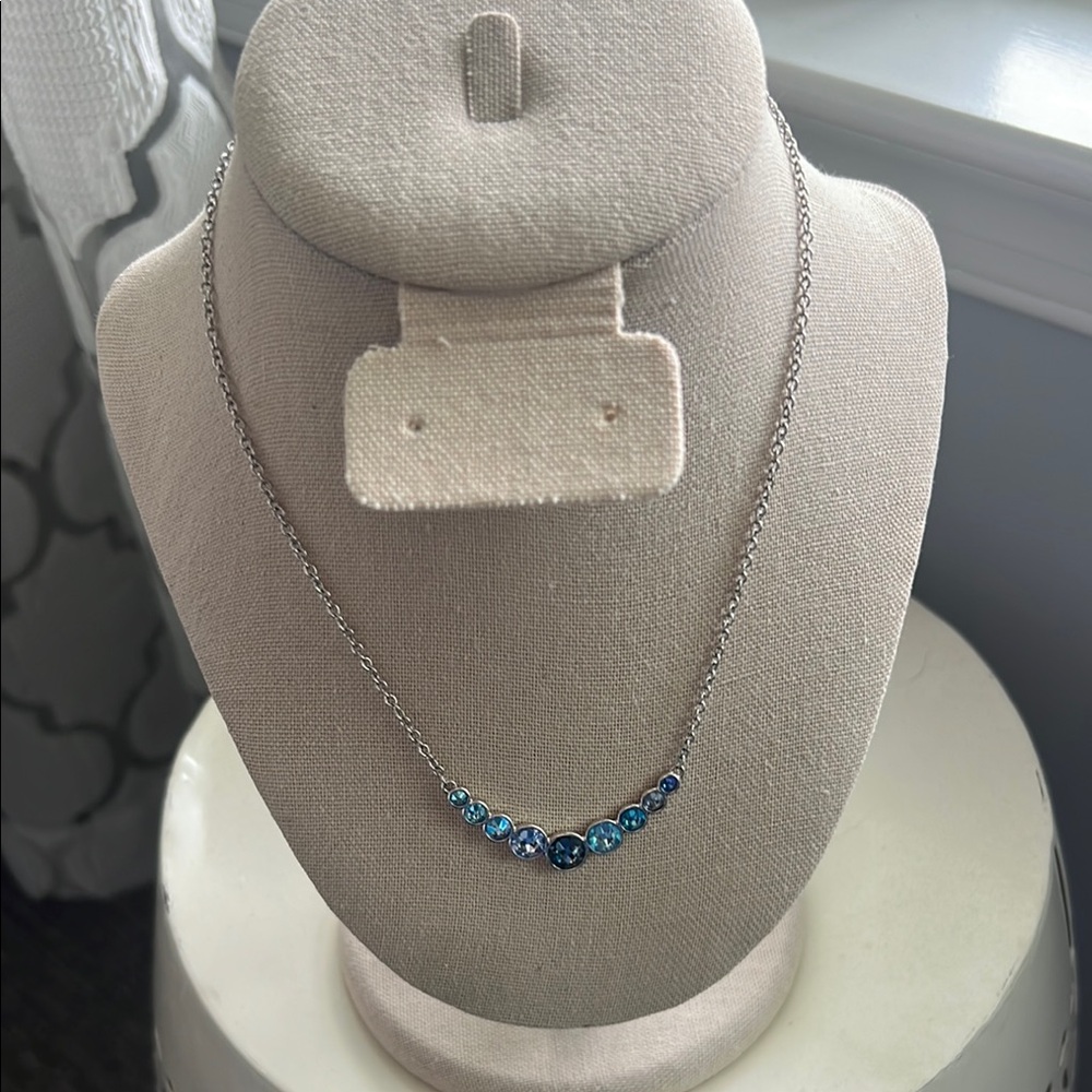 Touchstone Crystal Elegant Blue Necklace